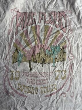 Pink Floyd Desert Sunrise Graphic Tee - Pink, Gold, Teal